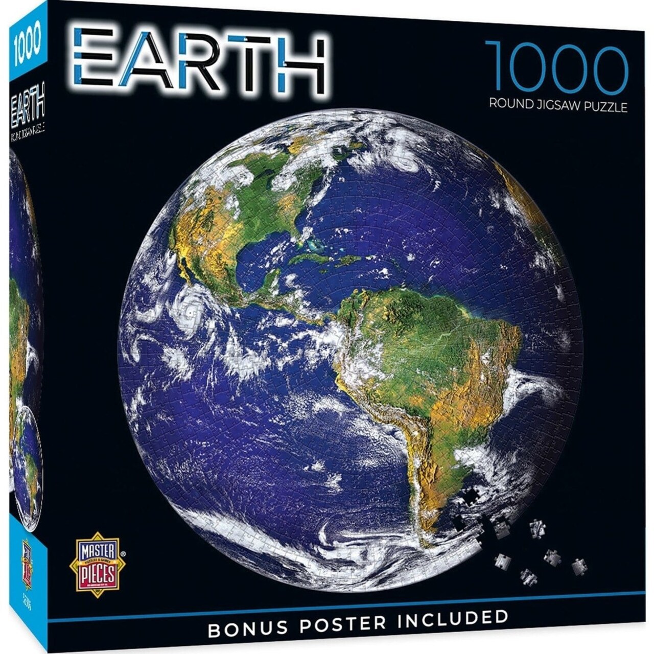 Nasa The Earth 1000 Piece Round Jigsaw Puzzle Blue Marble Image 1997 Edition